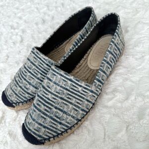 Givenchy Logo 4G Jacquard Espadrilles Flats Denim Navy Blue